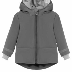 szara kurtka wiosenna softshell z odblaskiem