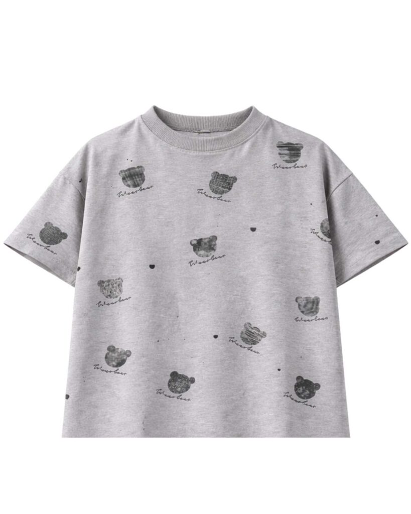 szary tshirt dziecięcy w nadruk wearbear