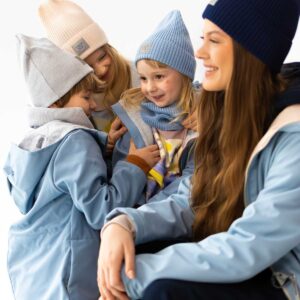 szary wiosenny komin dziecięcy