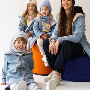 szary wiosenny komin dziecięcy